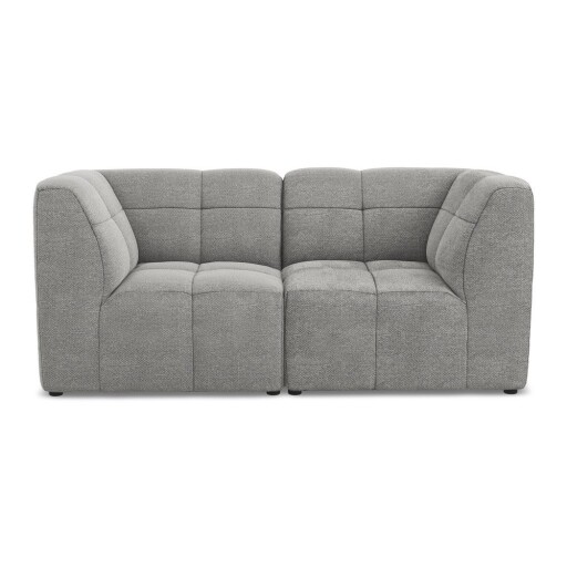 Canapea gri cu tapițerie din țesătură bouclé 180 cm Aloha – Makamii
