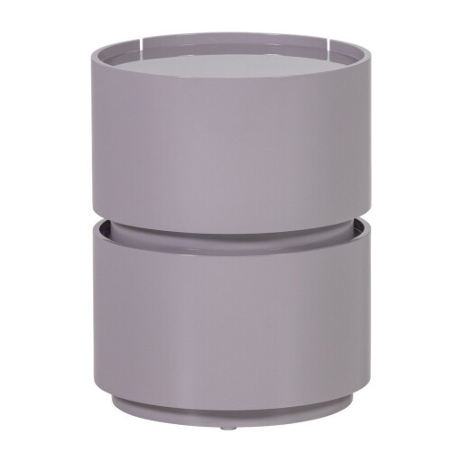 Noptieră gri deschis cu aspect lucios Lunex – WOOOD