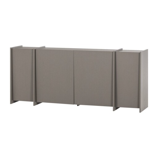 Comodă gri cu aspect de lemn de frasin 200x85x44 cm Brock – WOOOD