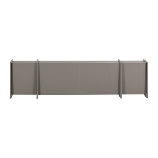 Comodă TV gri cu aspect de lemn de frasin 200x53x44 cm Brock – WOOOD