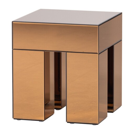 Măsuță auxiliară cu aspect lucios 45x45 cm Mirrox – WOOOD