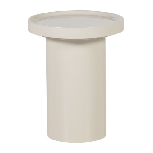 Măsuță auxiliară rotundă cu aspect lucios ø 40 cm Veluna – WOOOD