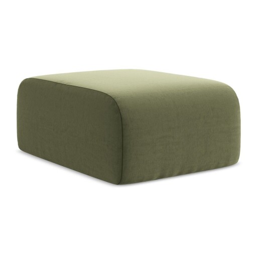 Taburet verde cu tapițerie din catifea Lani – Makamii