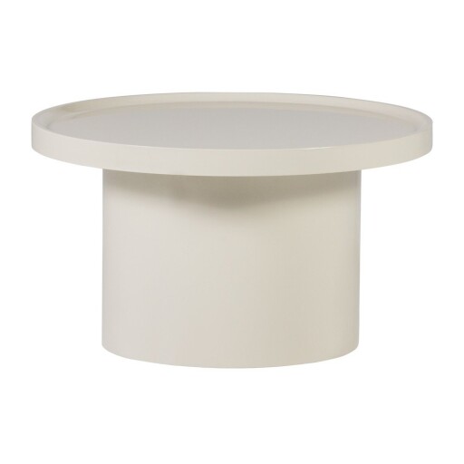 Măsuță de cafea grej rotundă ø 70 cm Veluna – WOOOD