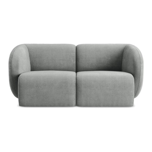 Canapea gri cu tapițerie din chenille 174 cm Lani – Makamii