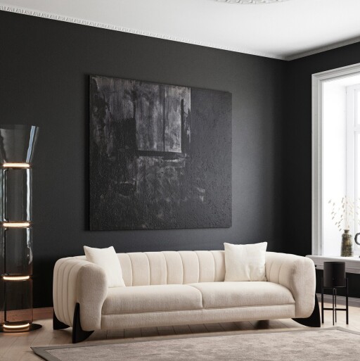 Canapea 3 locuri, Atelier del Sofa, 560ARE1864, Alb