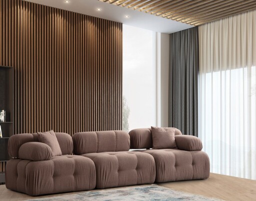 Canapea 3 locuri, Atelier del Sofa, 560ARE1906, Cappuccino