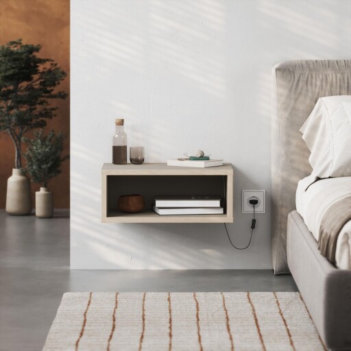 Noptiera, Hanah Home, Brik, 45x18x30 cm, Gresie