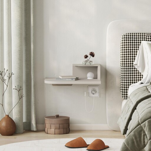 Noptiera, Hanah Home, Luno, 40x16.2x30 cm, Gresie