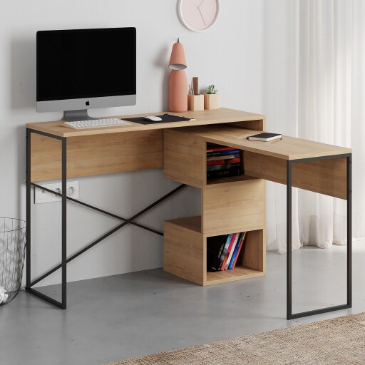 Birou, Hanah Home, Badau, 110x77x102.5 cm, Maro