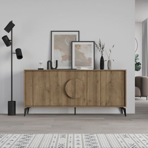 Consola, Hanah Home, Gora 180, 180x82x35.6 cm, Maro