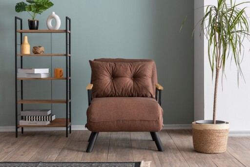 Fotoliu extensibil, Atelier del Sofa, 859FTN2822, Maro deschis