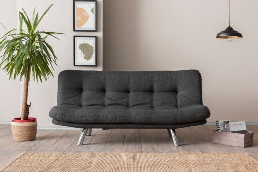 Canapea extensibila 3 locuri, Atelier del Sofa, 859FTN2828, Gri inchis