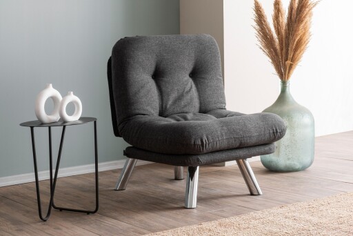 Fotoliu extensibil, Atelier del Sofa, 859FTN2840, Gri inchis