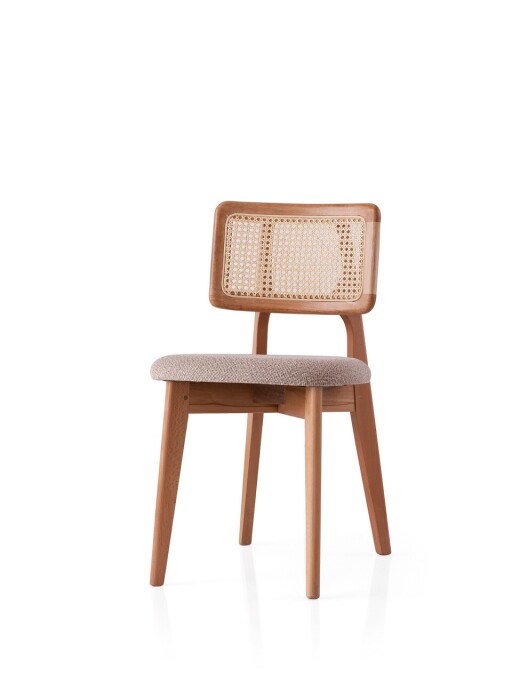 Scaun, Hanah Home, Punto, 43x80x46.5 cm, Stejar / Bej