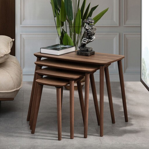 Set masute Nesting 4 piese, Hanah Home, Luci, Maro