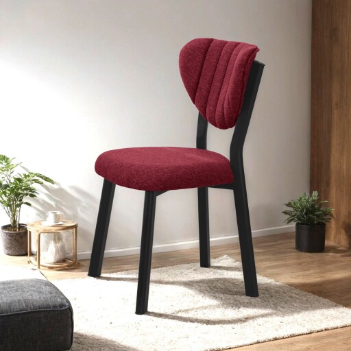 Scaun, Hanah Home, Elma, 47x85x45 cm, Bordo