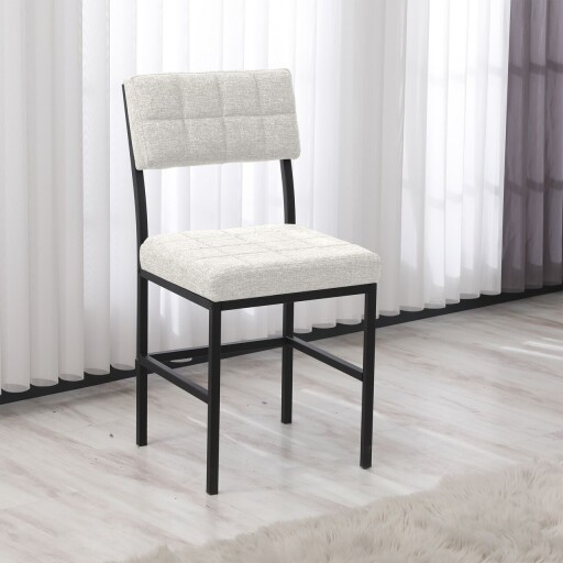 Scaun, Hanah Home, Dubai, 40x82x40 cm, Crem