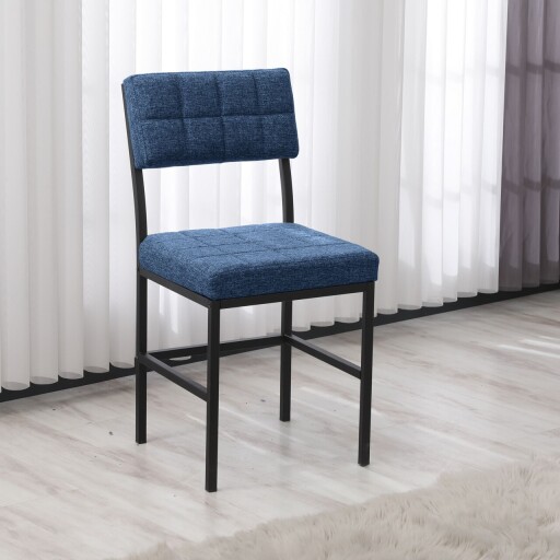 Scaun, Hanah Home, Dubai, 40x82x40 cm, Albastru navy
