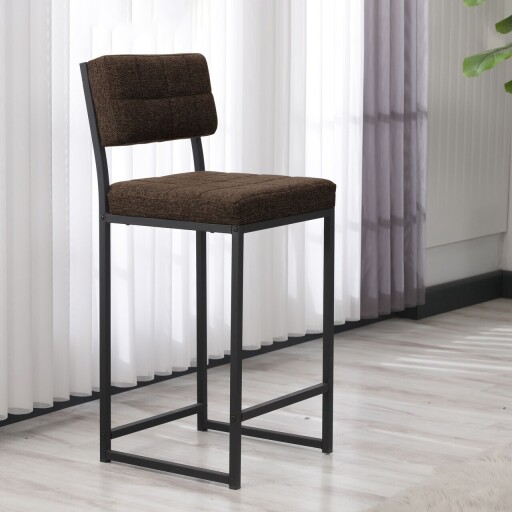 Scaun de bar, Hanah Home, Retro, 40x98x40 cm, Maro