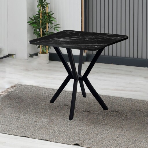 Masa, Hanah Home, Elma 70, 70x74x70 cm, Negru