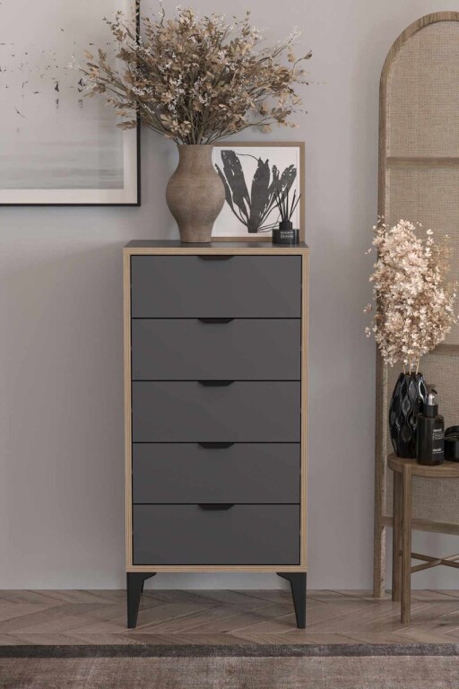 Dulap, Hanah Home, Arden, 50x105x40 cm, Antracit