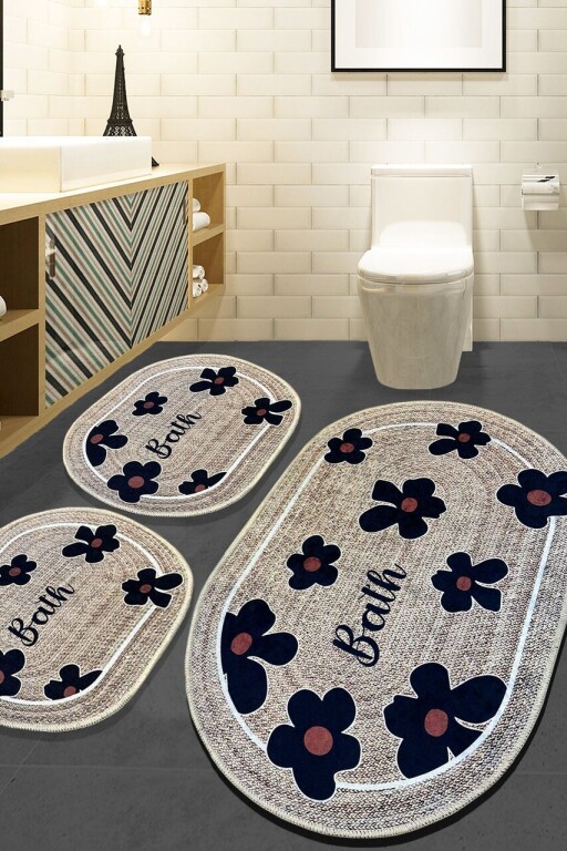 Set covorase de baie, L'essentiel Maison, Moole, Bej