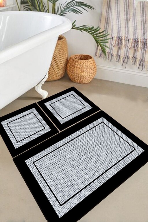 Set covorase de baie, L'essentiel Maison, Regona, Gri