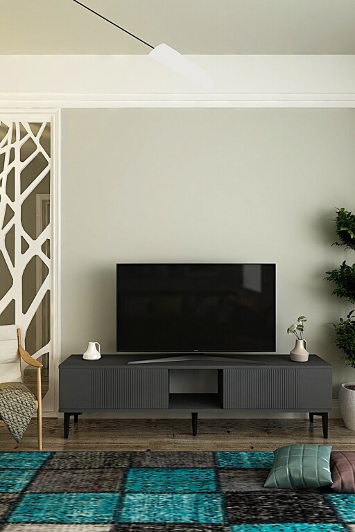 Comoda TV, Hanah Home, Corsa 150, 150x40.5x32 cm, Antracit