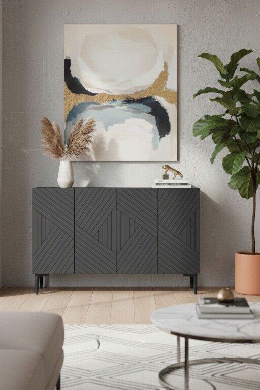 Consola, Hanah Home, Ferro 120, 120x75x32 cm, Antracit