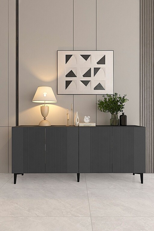 Consola, Hanah Home, Corsa 150, 150x75x32 cm, Antracit