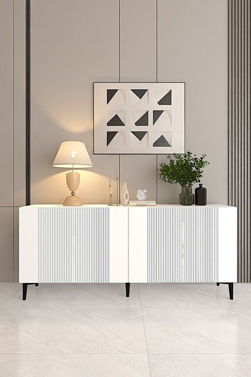 Consola, Hanah Home, Corsa 150, 150x75x32 cm, Alb