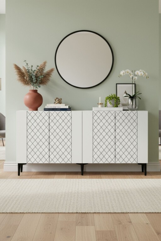 Consola, Hanah Home, Resso 150, 150x75x32 cm, Alb