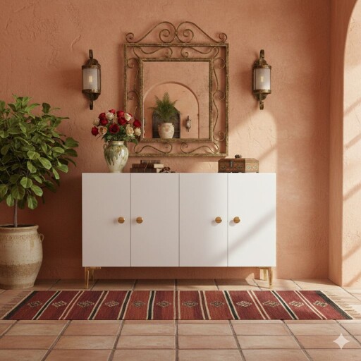Consola, Hanah Home, Simple 120, 120x75x32 cm, Alb
