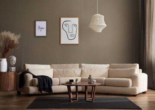 Canapea cu 4 locuri, Atelier del Sofa, 560ARE1830, Bej