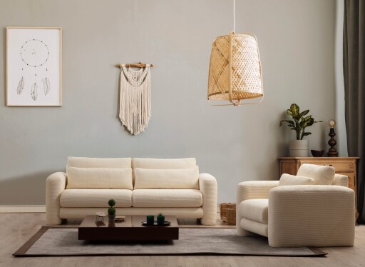 Canapea 3 locuri, Atelier del Sofa, 560ARE1848, Bej
