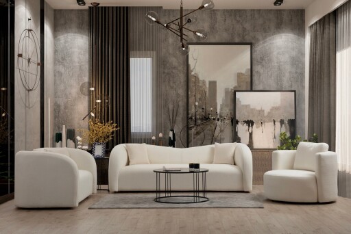 Canapea 2 locuri, Atelier del Sofa, 560ARE1867, Crem