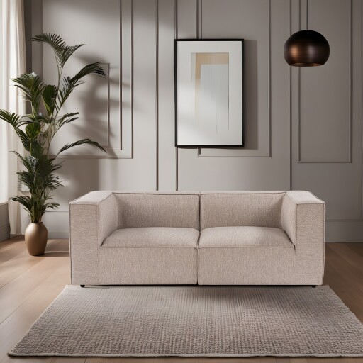 Canapea 2 locuri, Atelier del Sofa, 560ARE2194, Bej nisip