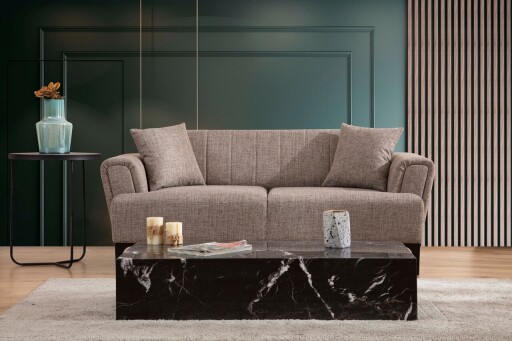 Canapea 2 locuri, Atelier del Sofa, 560ARE2236, Maro deschis