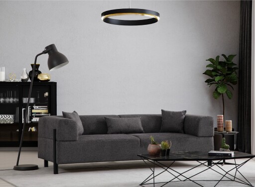 Canapea 3 locuri, Atelier del Sofa, 560ARE2366, Antracit