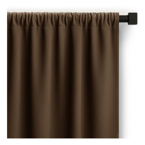 Draperie maro dimout (semi-opacă) 140x250 cm Carli – Restilo