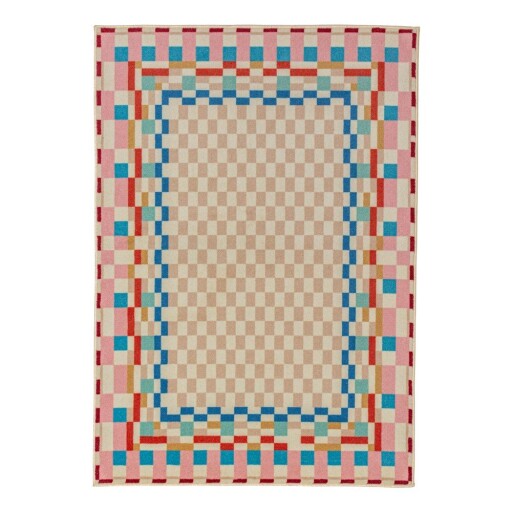 Covor din amestesc de lână 180x230 cm Checkered Border – Flair Rugs