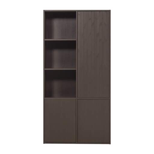 Dulap modular maro închis din lemn de pin 108x215 cm Meggy – WOOOD