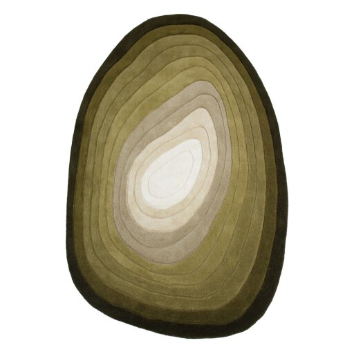 Covor verde țesut manual din lână 160x230 cm Puddle Ombre – Flair Rugs