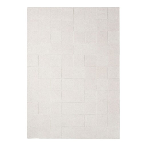 Covor fildeș țesut manual din lână 160x230 cm Checkerboard – Flair Rugs