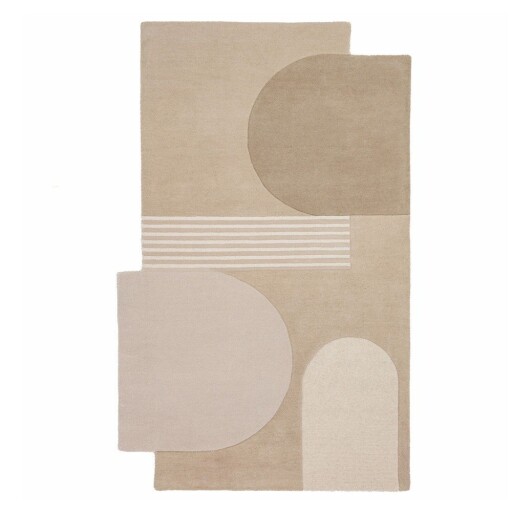 Covor în culoare naturală țesut manual din lână 150x240 cm Lozenge – Flair Rugs