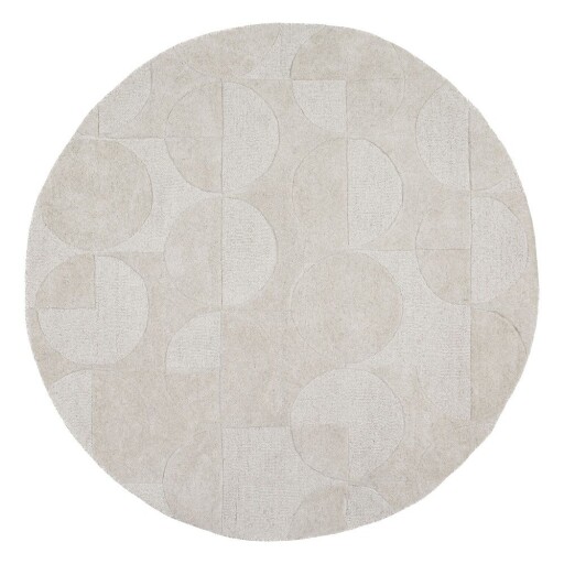 Covor fildeș țesut manual rotund din lână ø 160 cm Gigi – Flair Rugs
