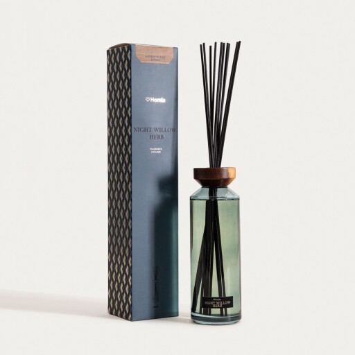 Difuzor de parfum cu betisoare Woody Blend, Homla, 500 ml, sticla, albastru