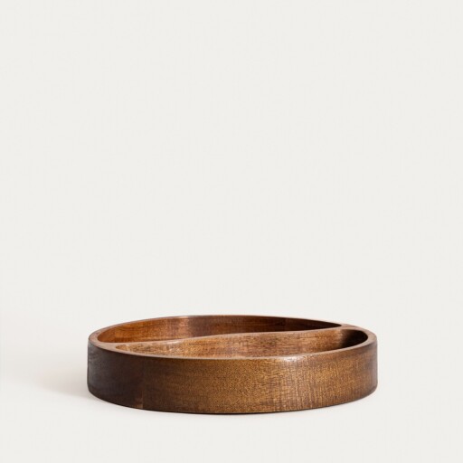 Platou Mooka, Homla, 26 cm, lemn, maro