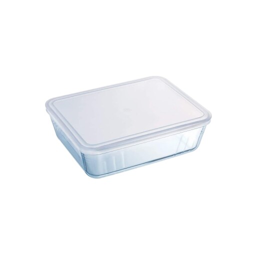Caserola dreptunghiulara, din sticla termorezistenta, cu capac, 2,6L, "Cook&amp;Freeze" - Pyrex